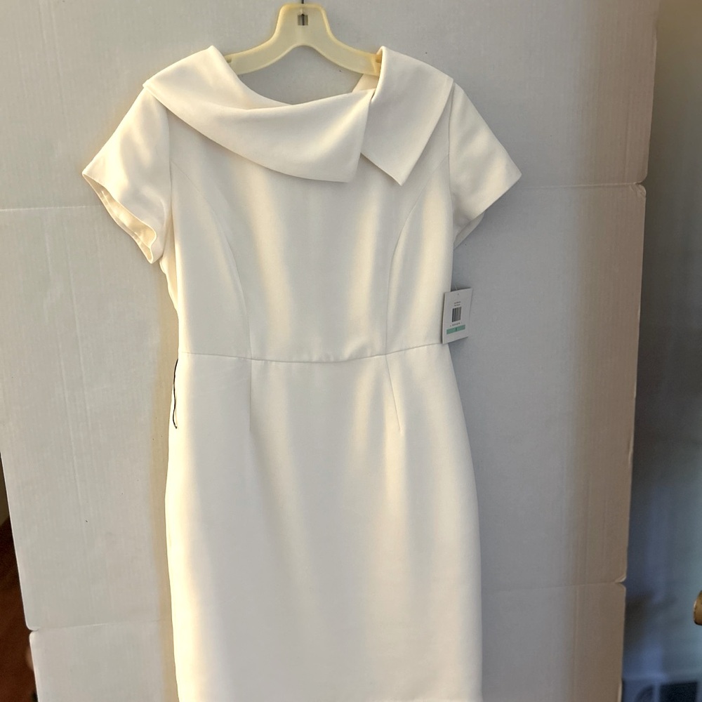 Ellen Tracy white dress size 8. 50’s era vibe